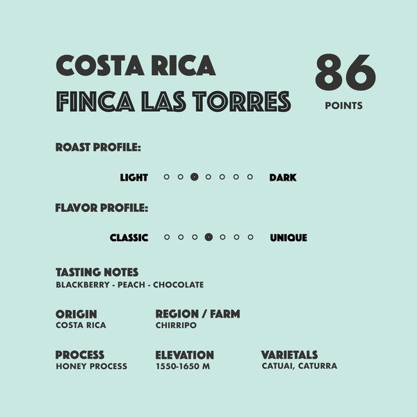 Costa Rica Finca Las Torres Honey Process